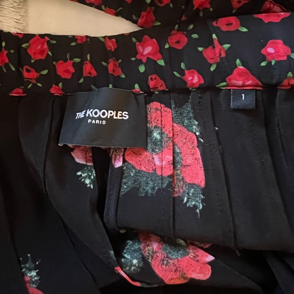 The Kooples Silk Pleated Floral Skirt - Picture 7 of 10